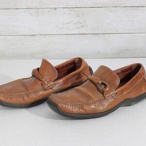 Men’s Driving Moccasin Loafer Made Italy Slip On Leather Rubber Sole Size 8